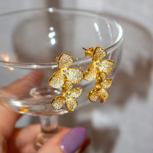 Load image into Gallery viewer, Sakura Gold Statement Earrings
