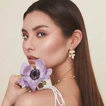 Load image into Gallery viewer, Sakura Gold Statement Earrings
