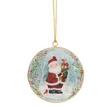 Load image into Gallery viewer, Holiday Metal Disc Ornaments