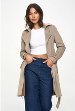 Load image into Gallery viewer, Scarlette Allen Trench Coat in Taupe - SO SOFT!