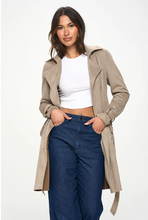 Load image into Gallery viewer, Scarlette Allen Trench Coat in Taupe - SO SOFT!
