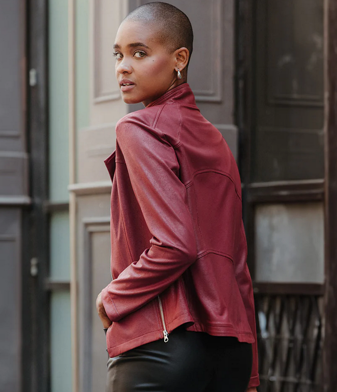 Ruby Liquid Leather Jacket By Clara Sunwoo Something Different