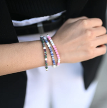 Load image into Gallery viewer, Love Pink Howlite Morse Code Bracelet