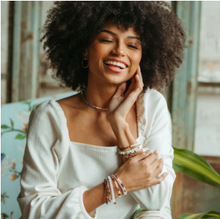 Load image into Gallery viewer, Miracle Fancy Jasper/Pink Aventurine Morse Code Bracelet