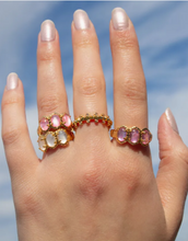 Load image into Gallery viewer, Kendra Scott Daphne Band Ring Gold Light Pink Iridescent Abalone