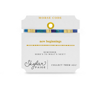 Load image into Gallery viewer, New Beginnings Morse Code Bracelet