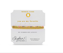 Load image into Gallery viewer, "You Are My Favorite' Morse Code Bracelet