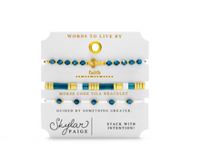 Load image into Gallery viewer, Words to Live By-Faith Morse Code Bracelet