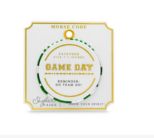 Load image into Gallery viewer, Game Day Green & White Morse Code Bracelet