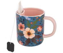 Load image into Gallery viewer, Floral Tea Mugs with Pockets