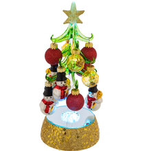 Load image into Gallery viewer, Light Up Christmas Trees with Snowmen Ornaments