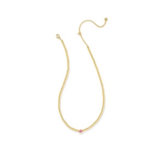 Load image into Gallery viewer, Kendra Scott Abbie Beaded Necklace Gold in Azalea Illusion