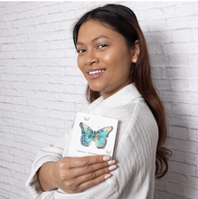 Load image into Gallery viewer, Granddaughter Sterling Silver 7mm Butterfly Earrings