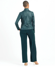 Load image into Gallery viewer, Hunter Green Liquid Leather Jacket by Clara Sunwoo