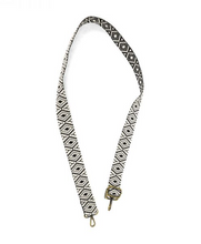 Load image into Gallery viewer, Black and White Diamond Woven Purse Strap