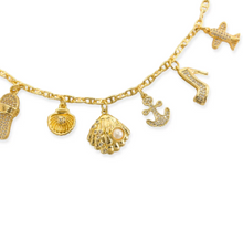 Load image into Gallery viewer, Gold Beach/ Travel Charm Necklace