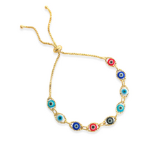 Load image into Gallery viewer, Gold Filled Evil Eye Bracelet