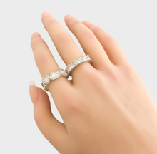 Load image into Gallery viewer, Silver CZ Adjustable Ring