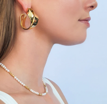 Load image into Gallery viewer, Looped Hoop Earrings in Gold or Silver