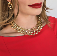 Load image into Gallery viewer, Double Linked Drop Earrings Gold or Silver