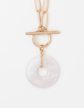 Load image into Gallery viewer, Paperclip Chain with Natural Stone Necklace
