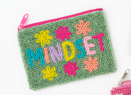 Load image into Gallery viewer, Beaded Coin Purse with Positive Sentiment