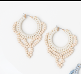 Load image into Gallery viewer, Boho Beaded Hoop Earrings