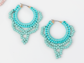 Load image into Gallery viewer, Boho Beaded Hoop Earrings