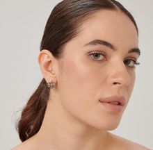 Load image into Gallery viewer, Amy Silver Stainless Steel Huggie Earrings by Brosway