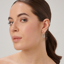 Load image into Gallery viewer, Amy Silver Stainless Steel Drop Oval Earrings by Brosway