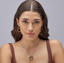 Load image into Gallery viewer, Aura Stainless-Steel Two-Tone Linked Ring Earrings Brosway