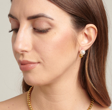 Load image into Gallery viewer, Perfect Stainless Steel Gold Pearl Earrings by Brosway