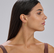 Load image into Gallery viewer, Perfect Stainless Steel Gold Beaded Hoop Earrings by Brosway