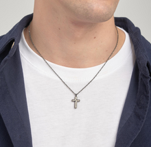Load image into Gallery viewer, Backliner Men's Cross Necklace Stainless Steel