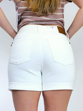 Load image into Gallery viewer, Judy Blue High Waist Cuff Shorts White 50% off!
