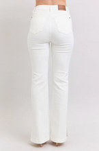 Load image into Gallery viewer, Judy Blue Jeans High Waist Side Slit Bootcut - White 50% off!