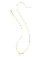 Load image into Gallery viewer, Kendra Scott Mom Crystal Pendant Necklace in gold or silver