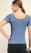 Load image into Gallery viewer, Buttery Soft Short Sleeve Top Paradise Blue