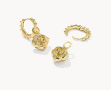 Load image into Gallery viewer, Kendra Scott Mallory Rose Huggie Earrings Blush Ivory Mother of Pearl -Final Sale