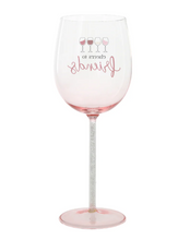Load image into Gallery viewer, Cheers to Friends Gift Boxed 17 oz Wine Glass