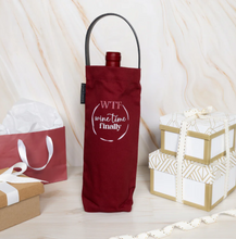 Load image into Gallery viewer, WTF Wine Time Finally Wine Bottle Gift Bag