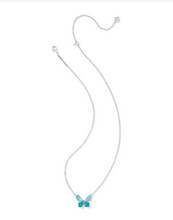 Load image into Gallery viewer, Kendra Scott Bianca Butterfly Pendant Necklace Bright Aqua