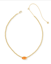 Load image into Gallery viewer, Kendra Scott Elisa Beaded Necklace Gold Papaya Mother of Pearl