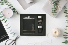 Load image into Gallery viewer, Best Man One 8 oz Flask and Two 1.5 oz Shot Glasses