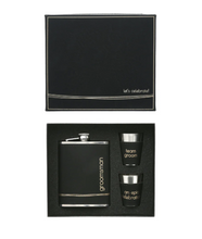 Load image into Gallery viewer, Groomsman One 8 oz Flask and 1.5 oz Shot Glasses