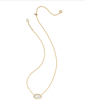 Load image into Gallery viewer, Kendra Scott Elisa Bezel Pendant Necklace Gold Ivory Mother of Pearl