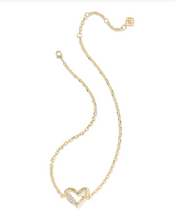 Load image into Gallery viewer, Kendra Scott Emery Heart Pendant Necklace White CZ
