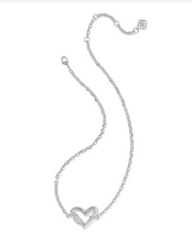 Load image into Gallery viewer, Kendra Scott Emery Heart Pendant Necklace White CZ