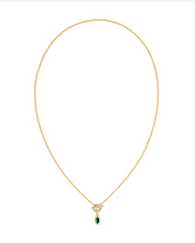 Load image into Gallery viewer, Kendra Scott Mini Elisa Toggle Pendant Necklace Green Tiger's Eye