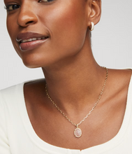 Load image into Gallery viewer, Kendra Scott Daphne Pave Pendant Necklace Rose Quartz
